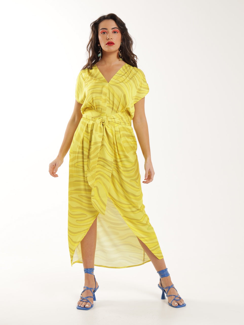 STELLAR MAXI DRESS / LIME ACID TIGER