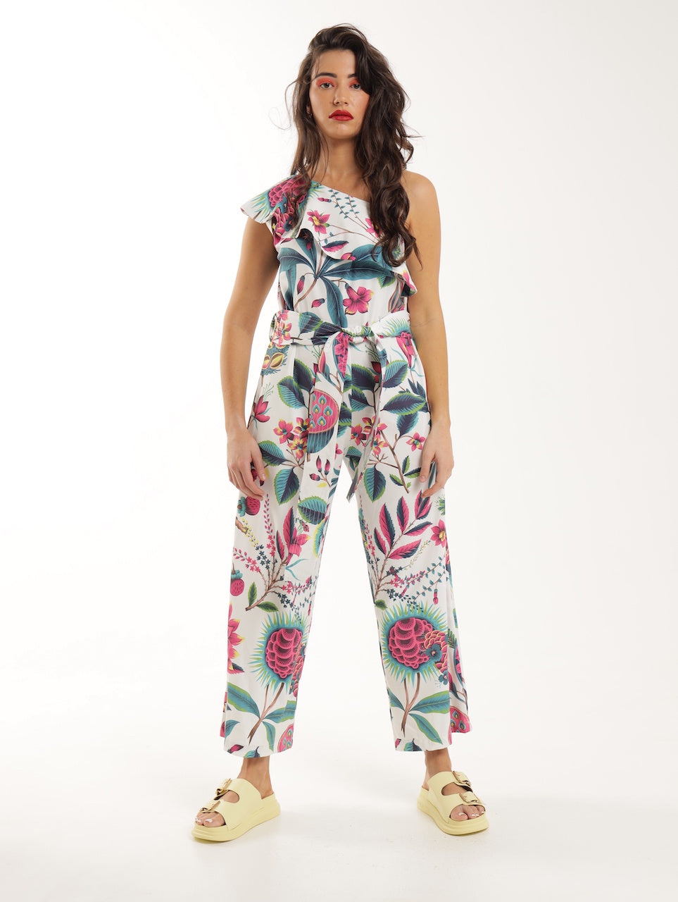 OTS RUFFLE JUMPSUIT / AMBROSIA