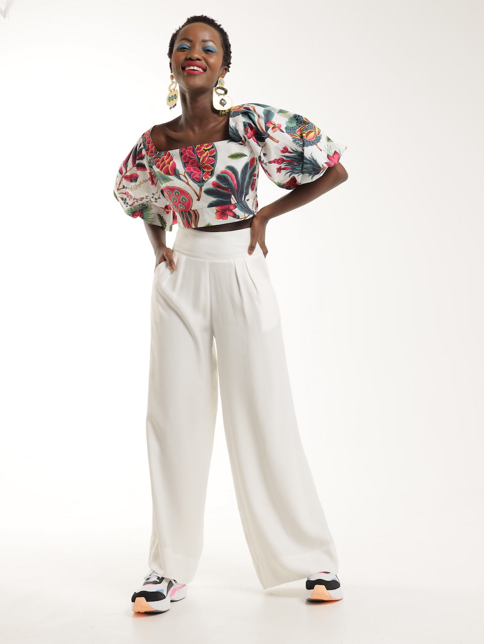 PUFF SLEEVE CROP TOP / AMBROSIA