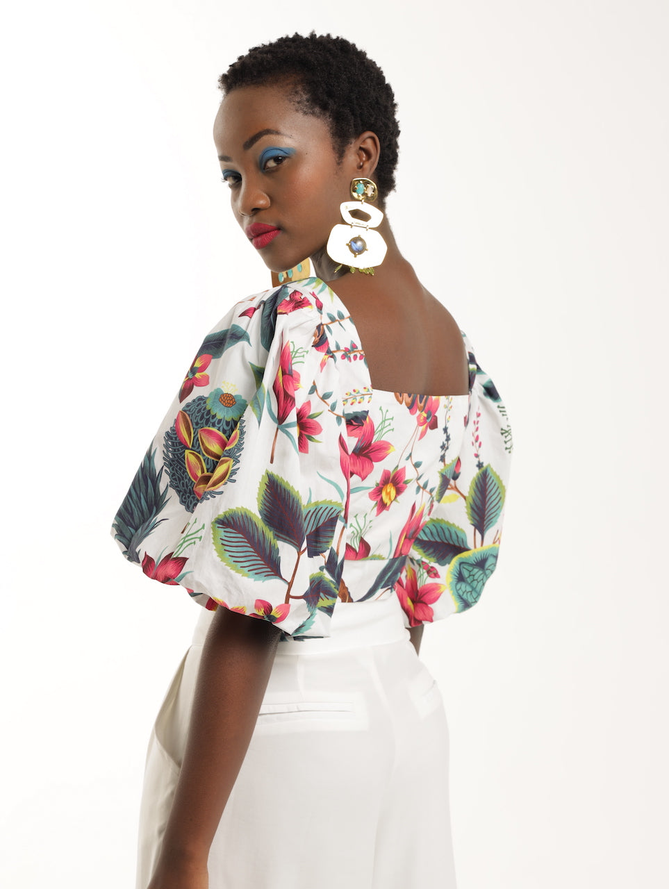 PUFF SLEEVE CROP TOP / AMBROSIA