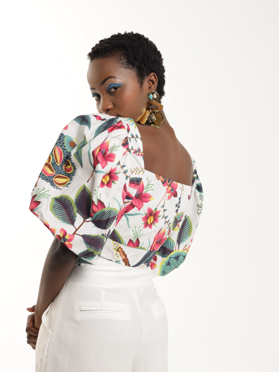 PUFF SLEEVE CROP TOP / AMBROSIA