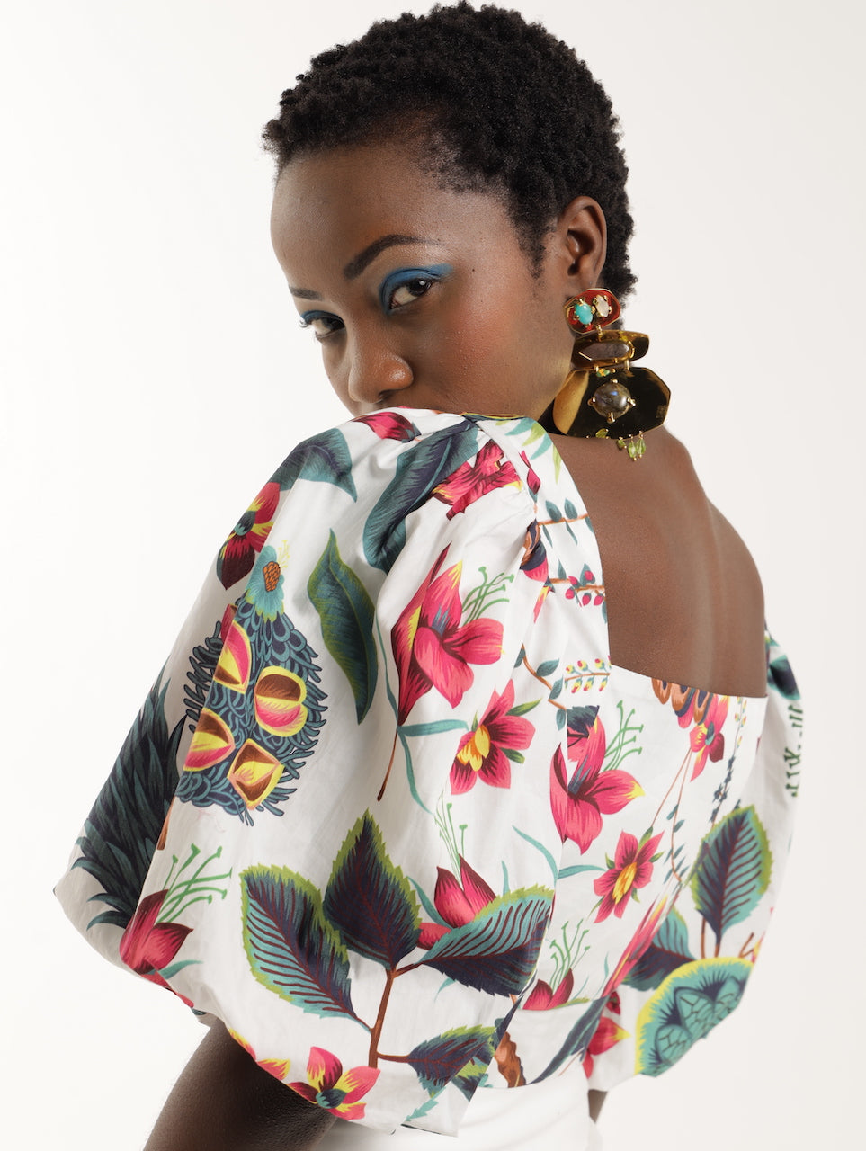 PUFF SLEEVE CROP TOP / AMBROSIA