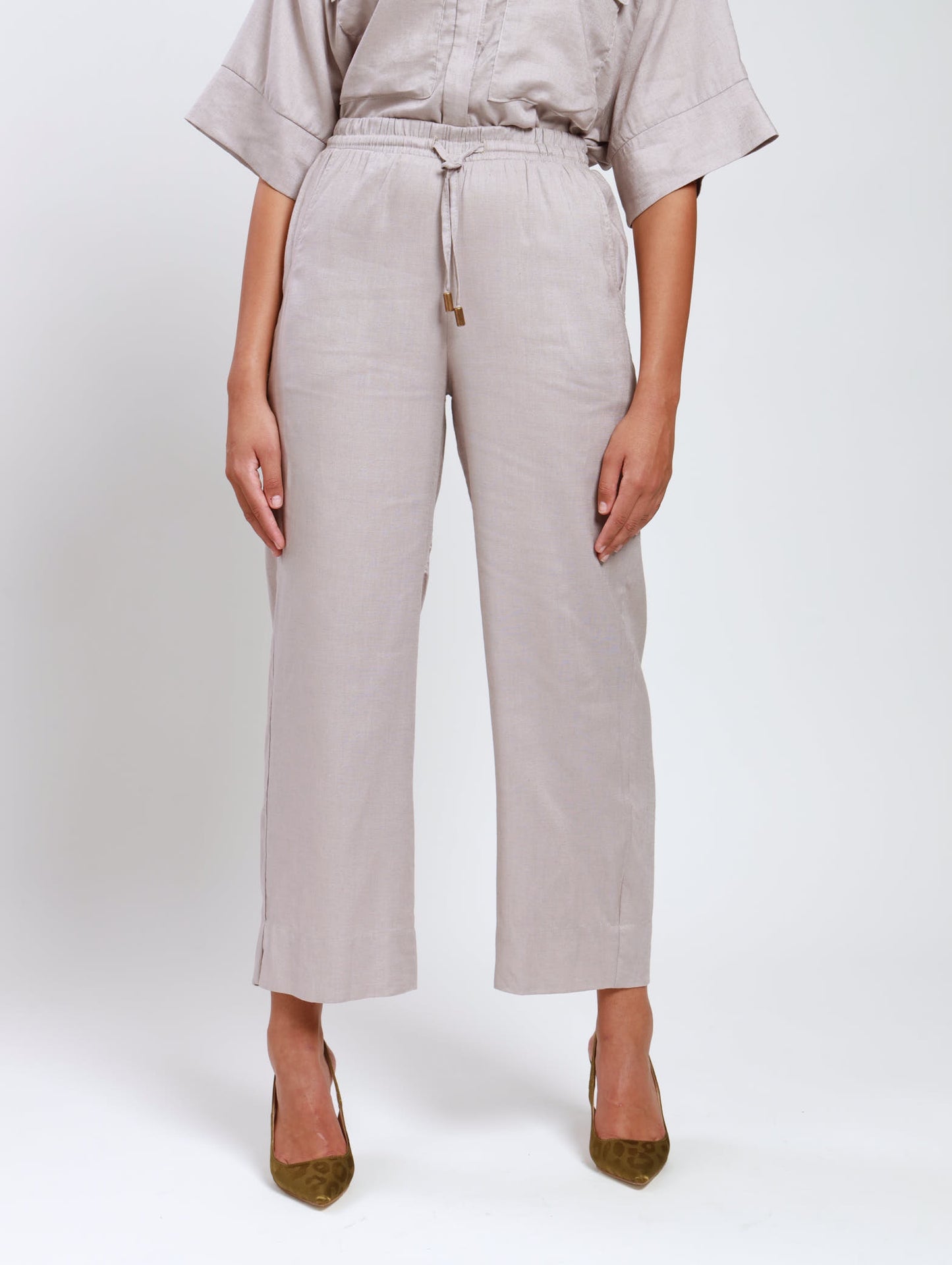 DRAWSTRING PANTS / MODAL CEMENT