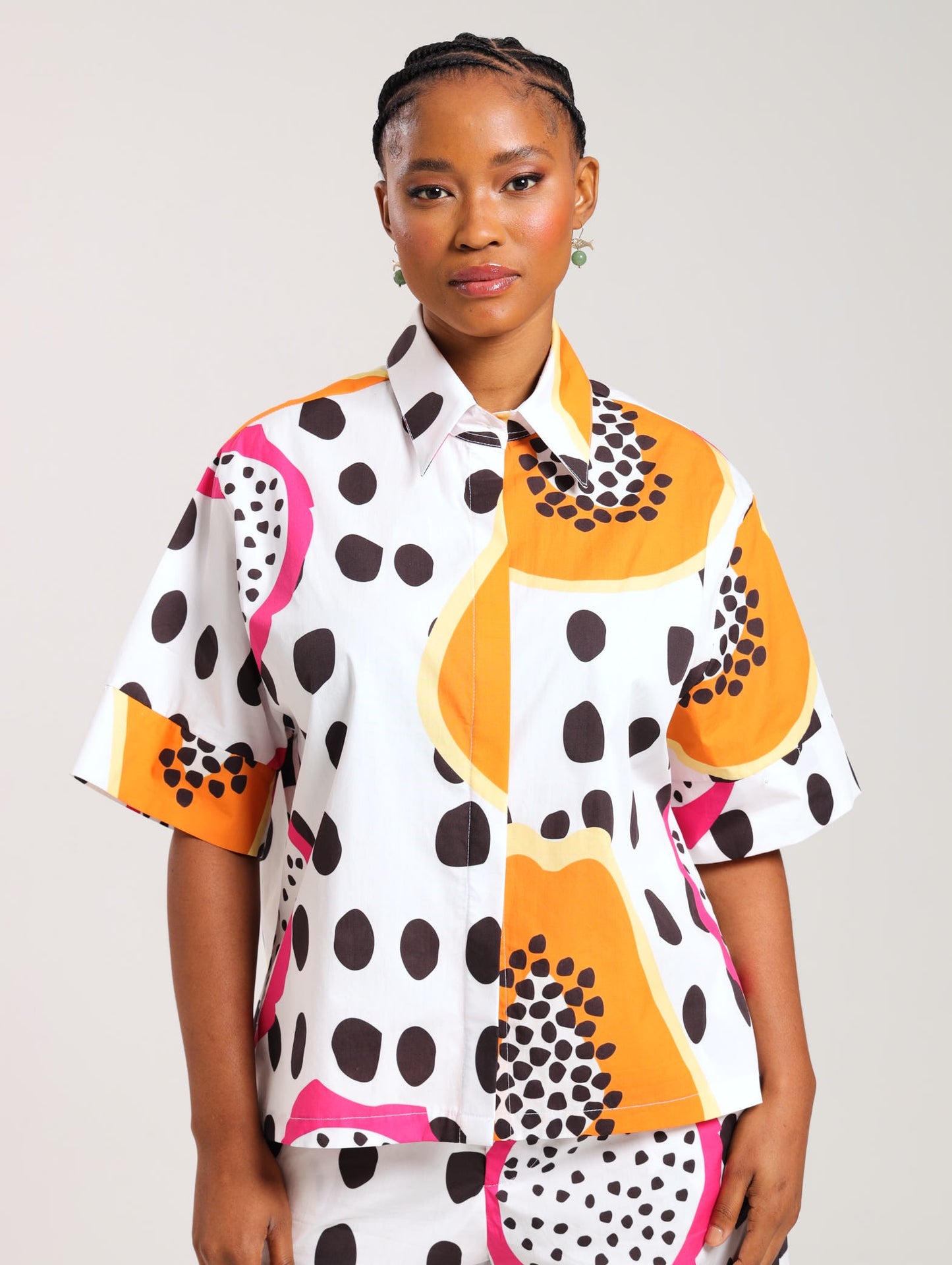 BOXY BOYFRIEND TOP / PAPAYA