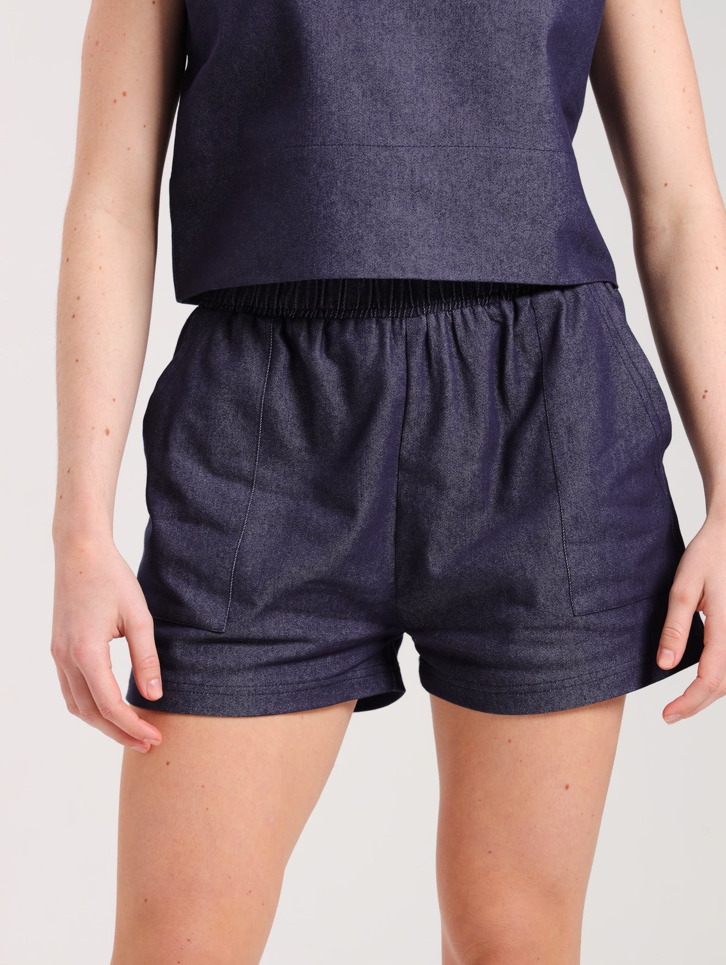 DRAWSTRING SHORTS / DENIM