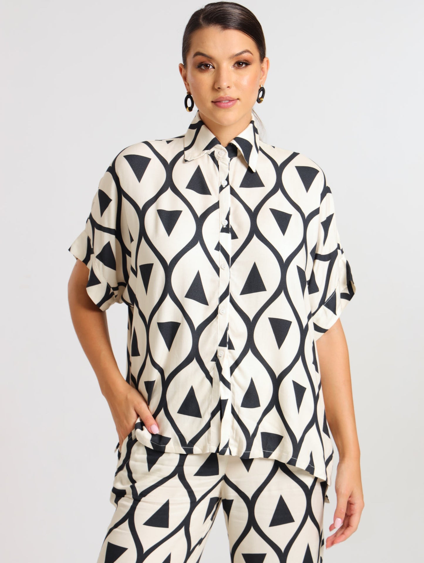 HI-LO TOP / ABSTRACT GEO