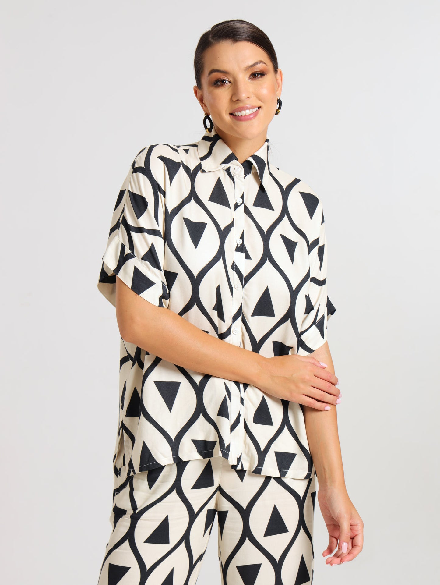 HI-LO TOP / ABSTRACT GEO