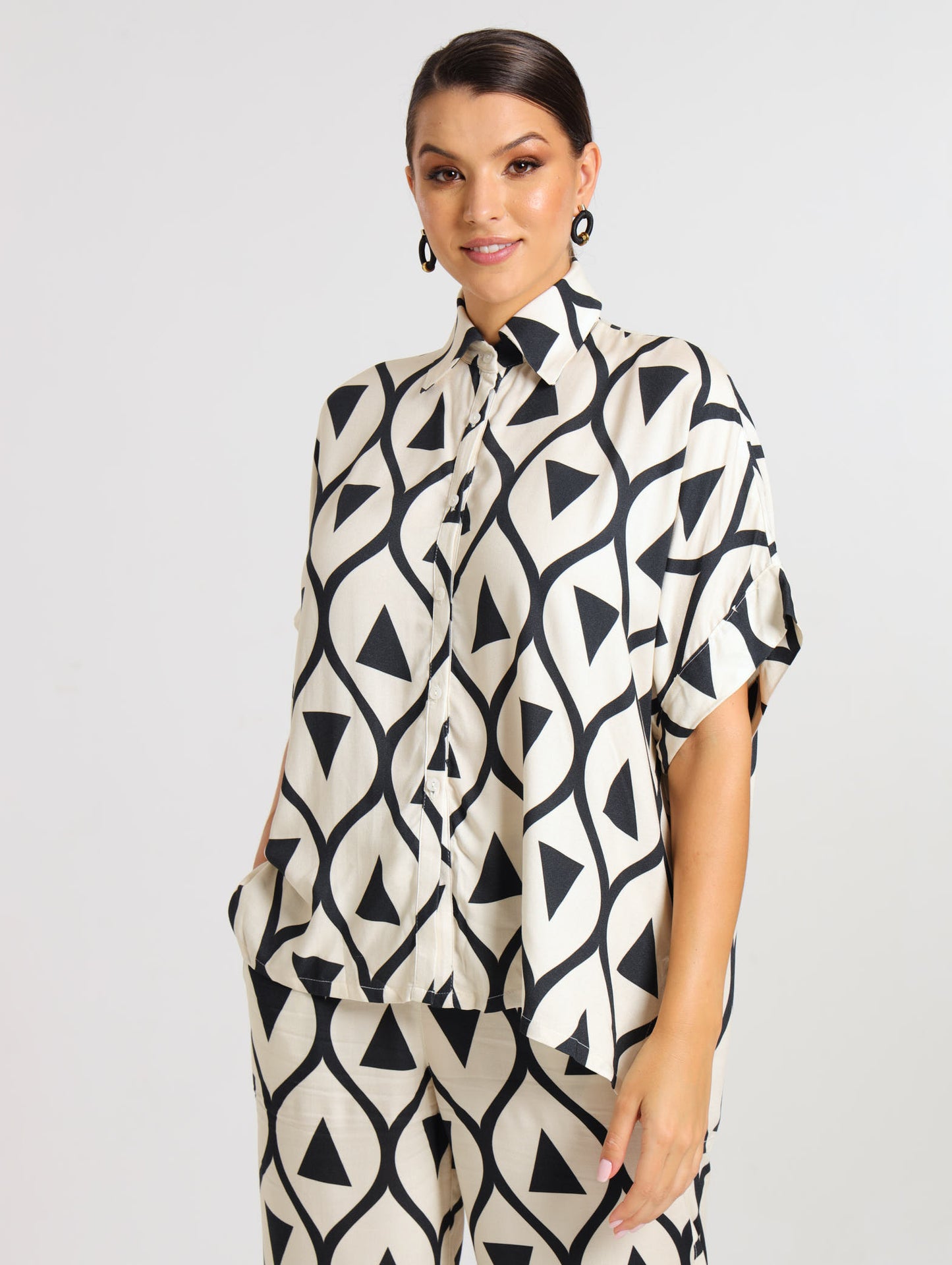 HI-LO TOP / ABSTRACT GEO