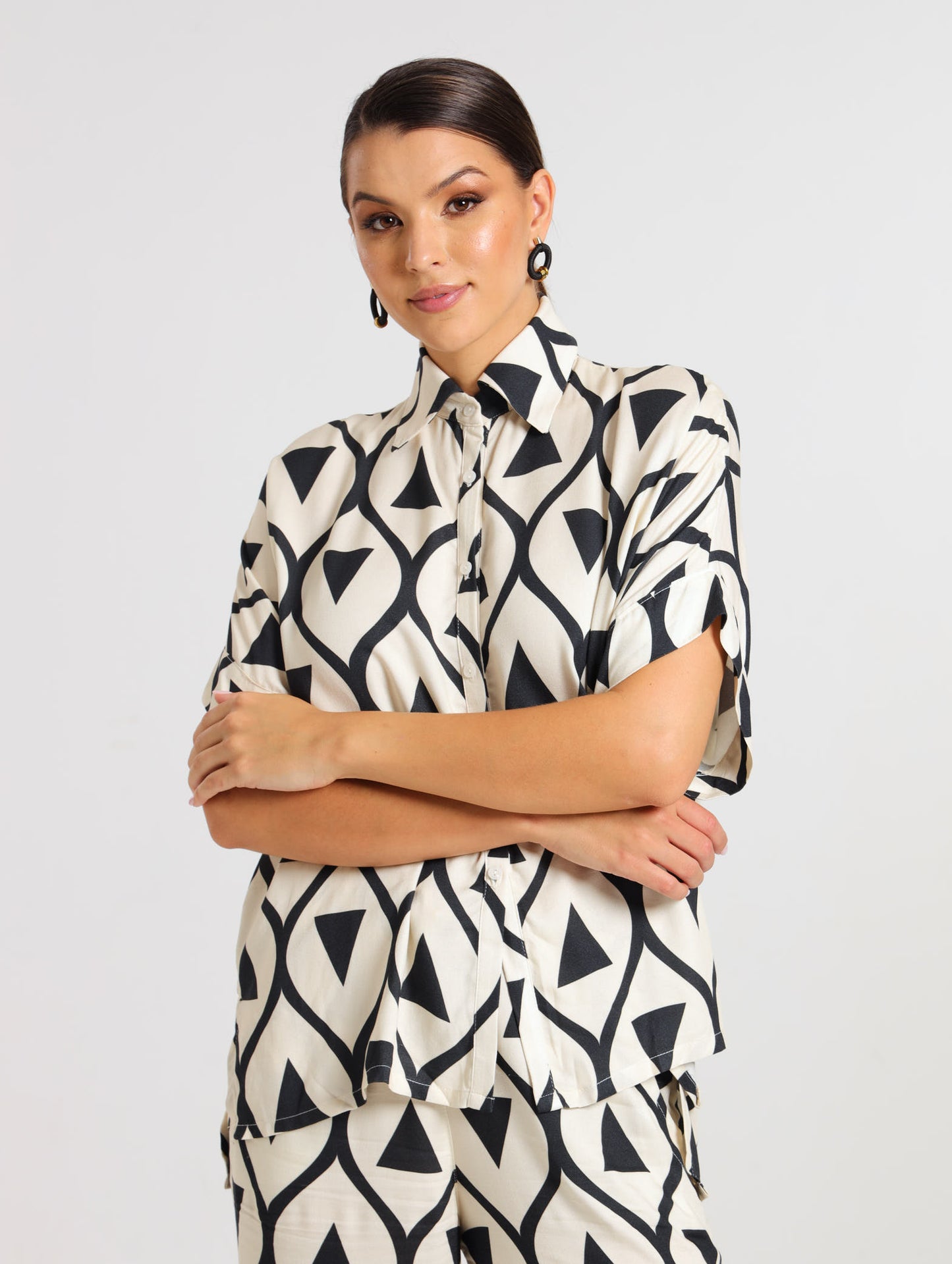 HI-LO TOP / ABSTRACT GEO