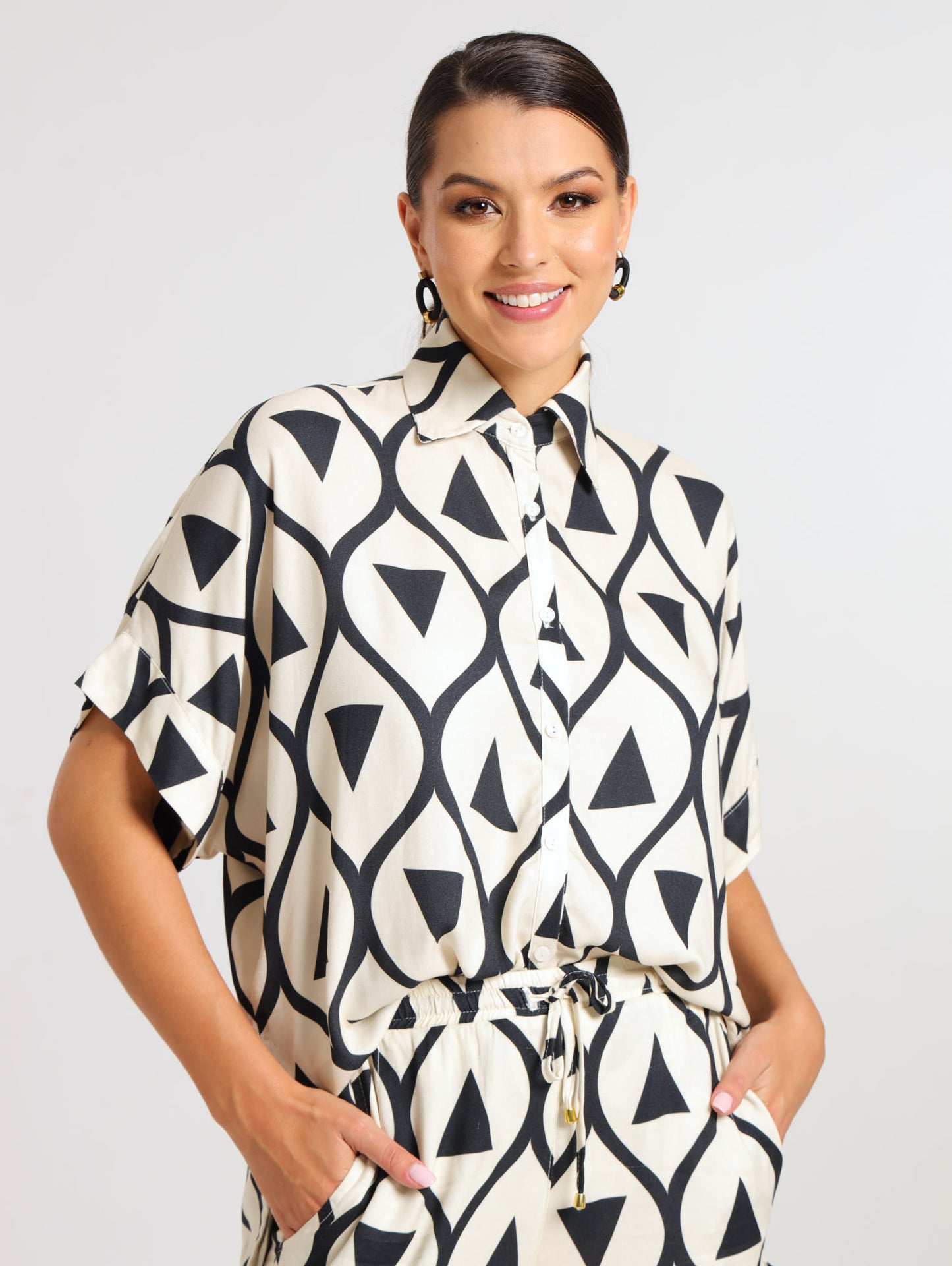 HI-LO TOP / ABSTRACT GEO