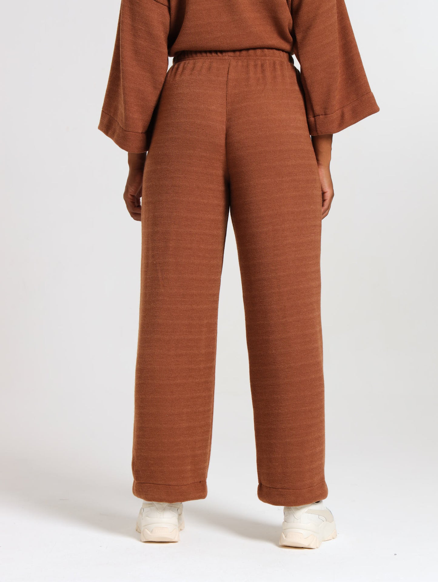 DRAWSTRING PANTS / MOCCA RIB