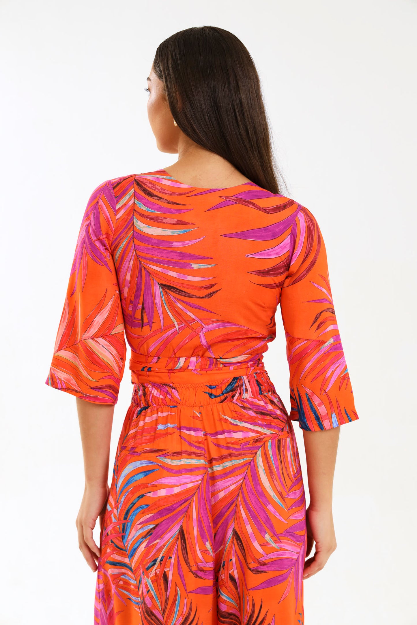 WRAP TOP / TANGERINE PALMA