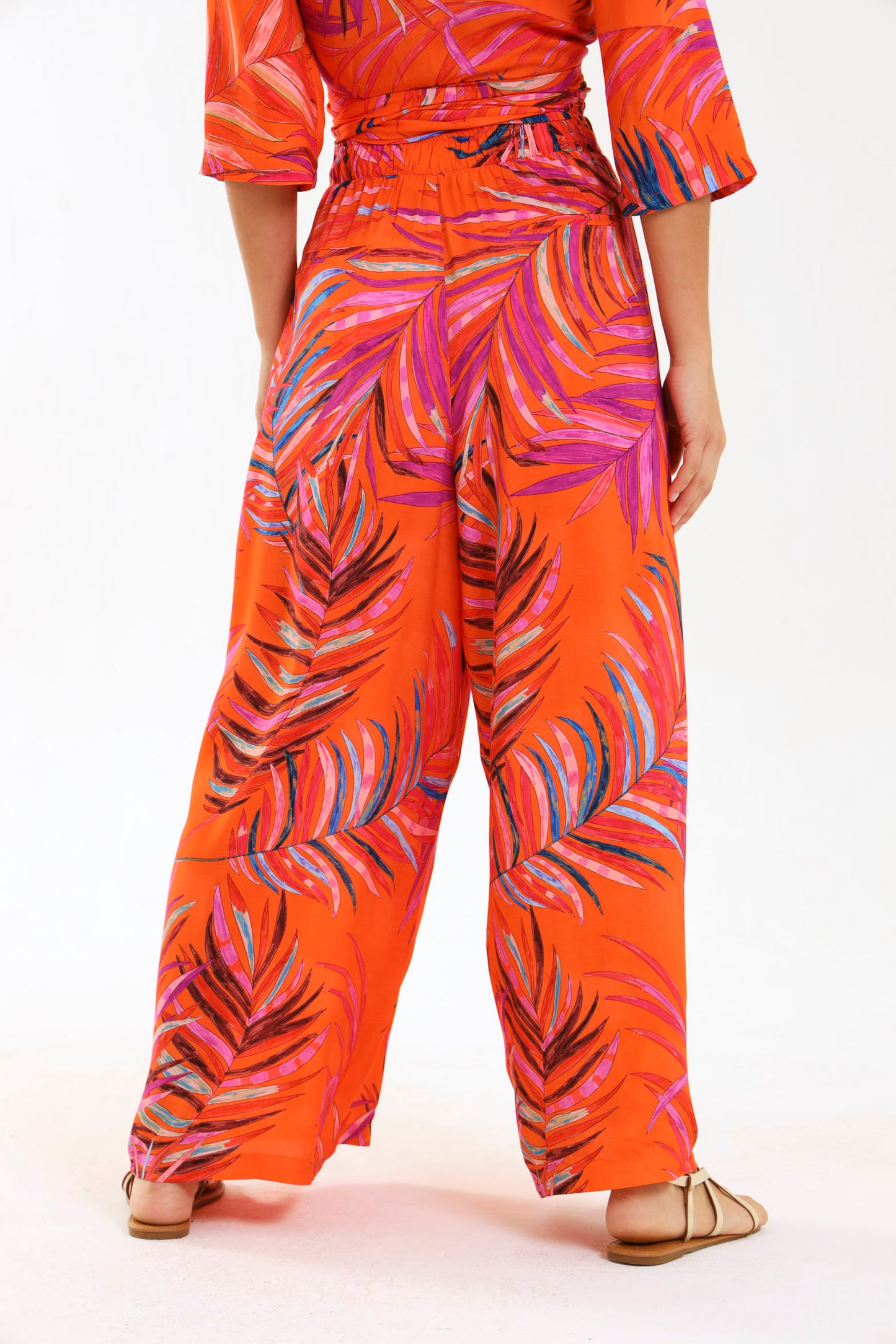 PLEAT PALAZZO / TANGERINE PALMA