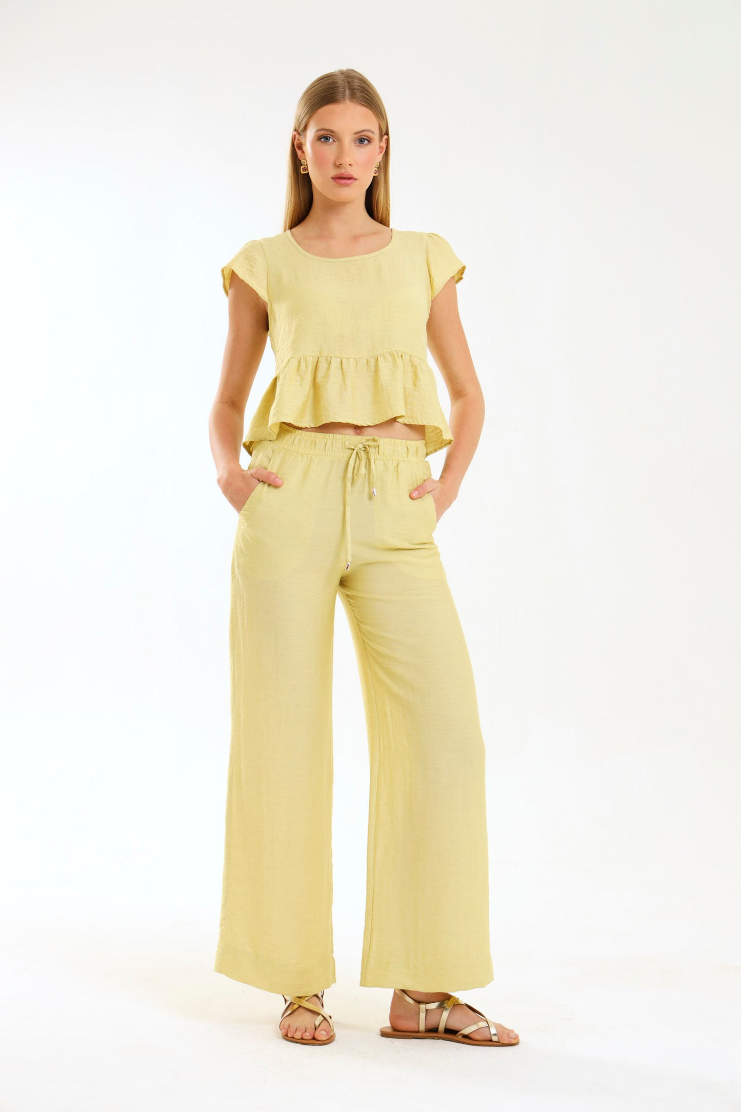 DRAWSTRING PANTS / MISTED MARIGOLD