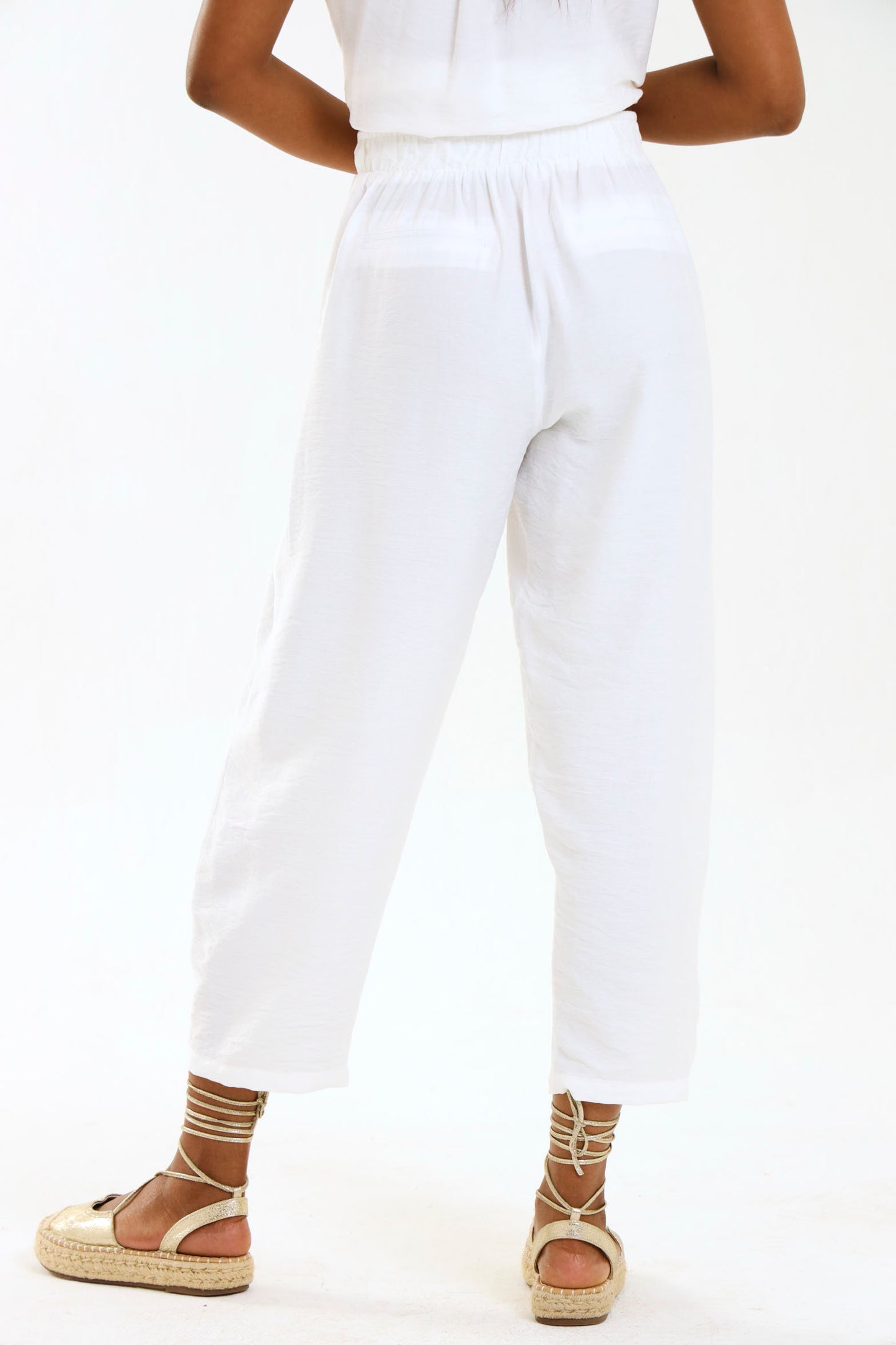 BARREL PLEATED PANTS / CRYPTO WHITE