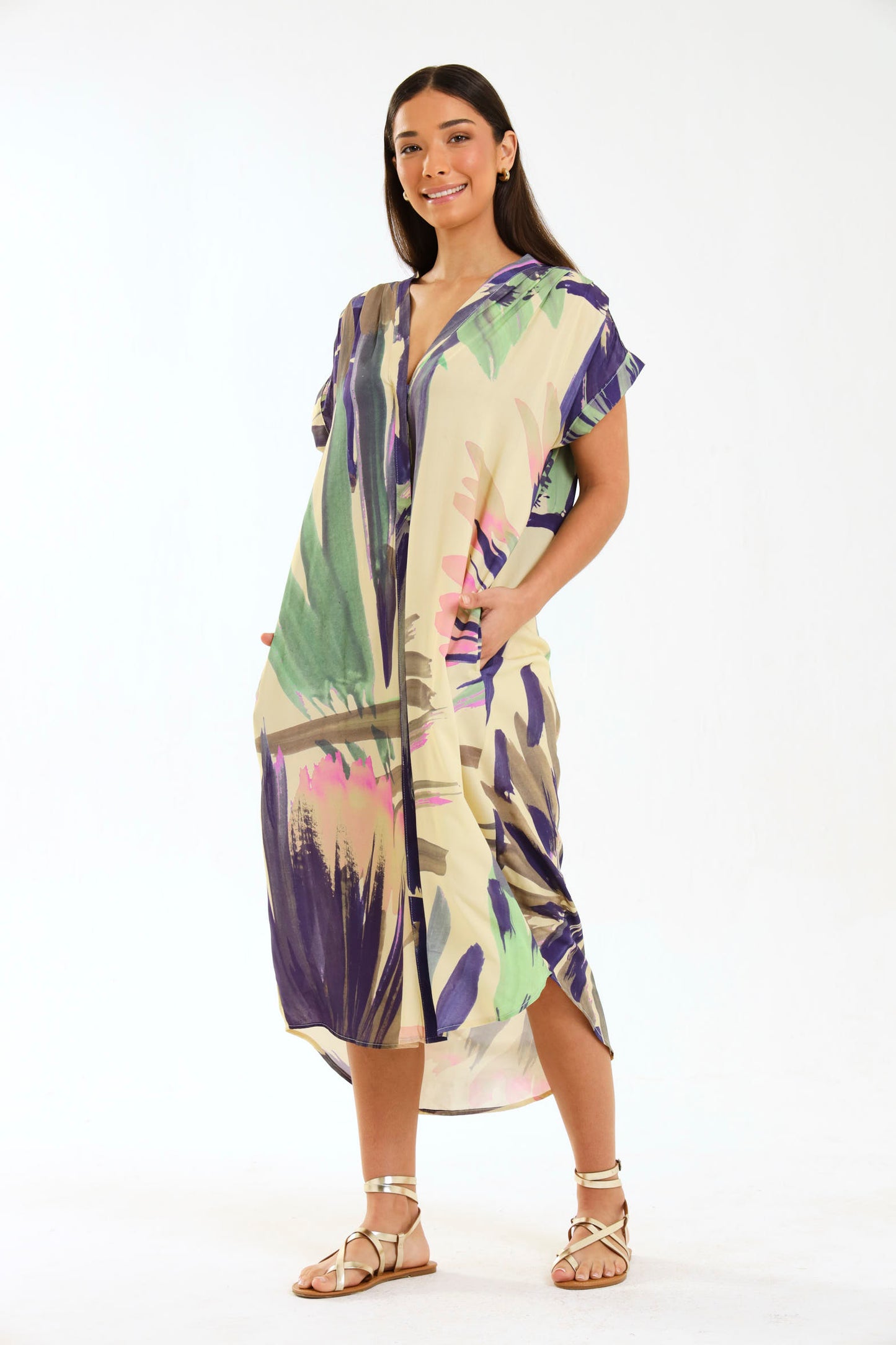 TULIP MAXI DRESS / PALM BREEZE