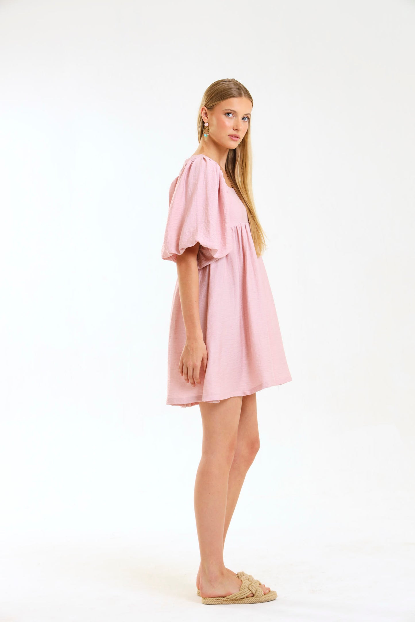PUFF SLEEVE MIDI / FADED BLOSSOM
