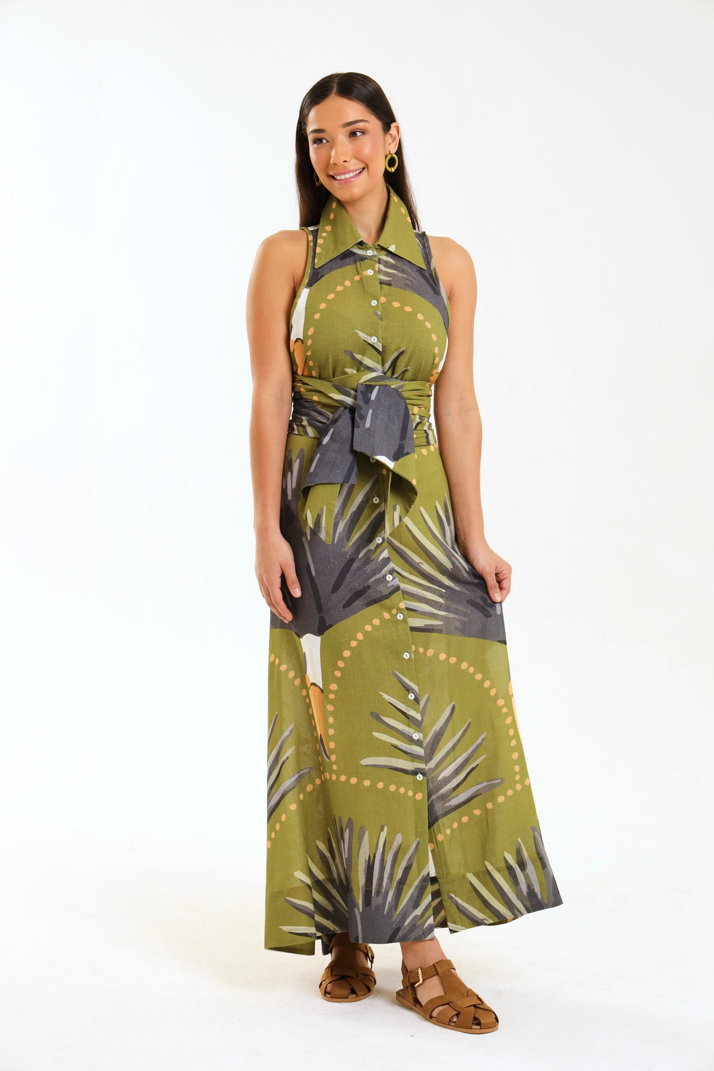 STATEMENT SASH WRAP MAXI / TOUCAN