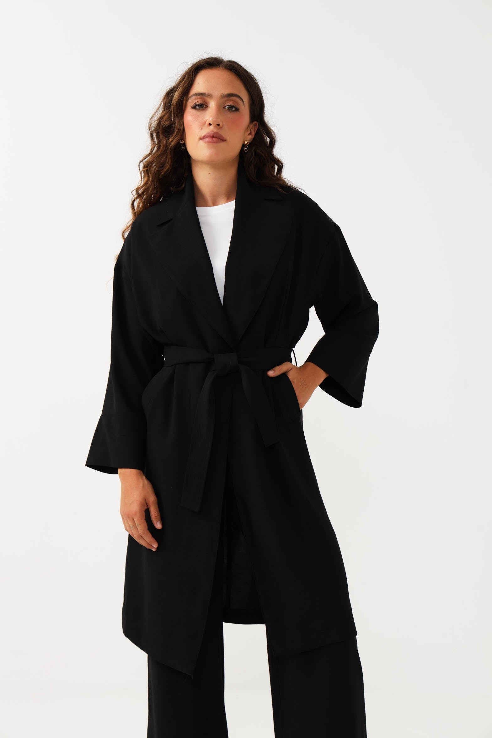 たろー　レディース　BLK M RELAXED TRENCH / BLACK – MUZE