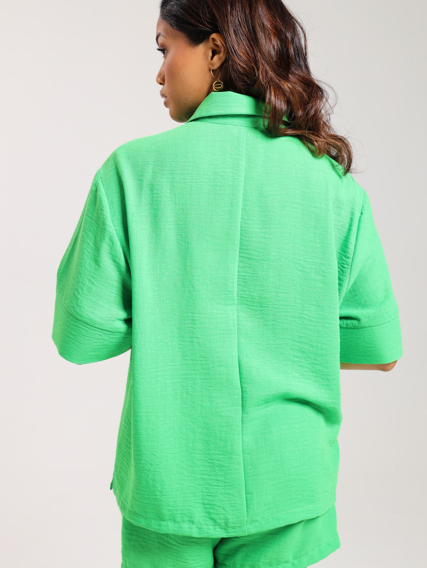 BOXY BOYFRIEND TOP / APPLE GREEN