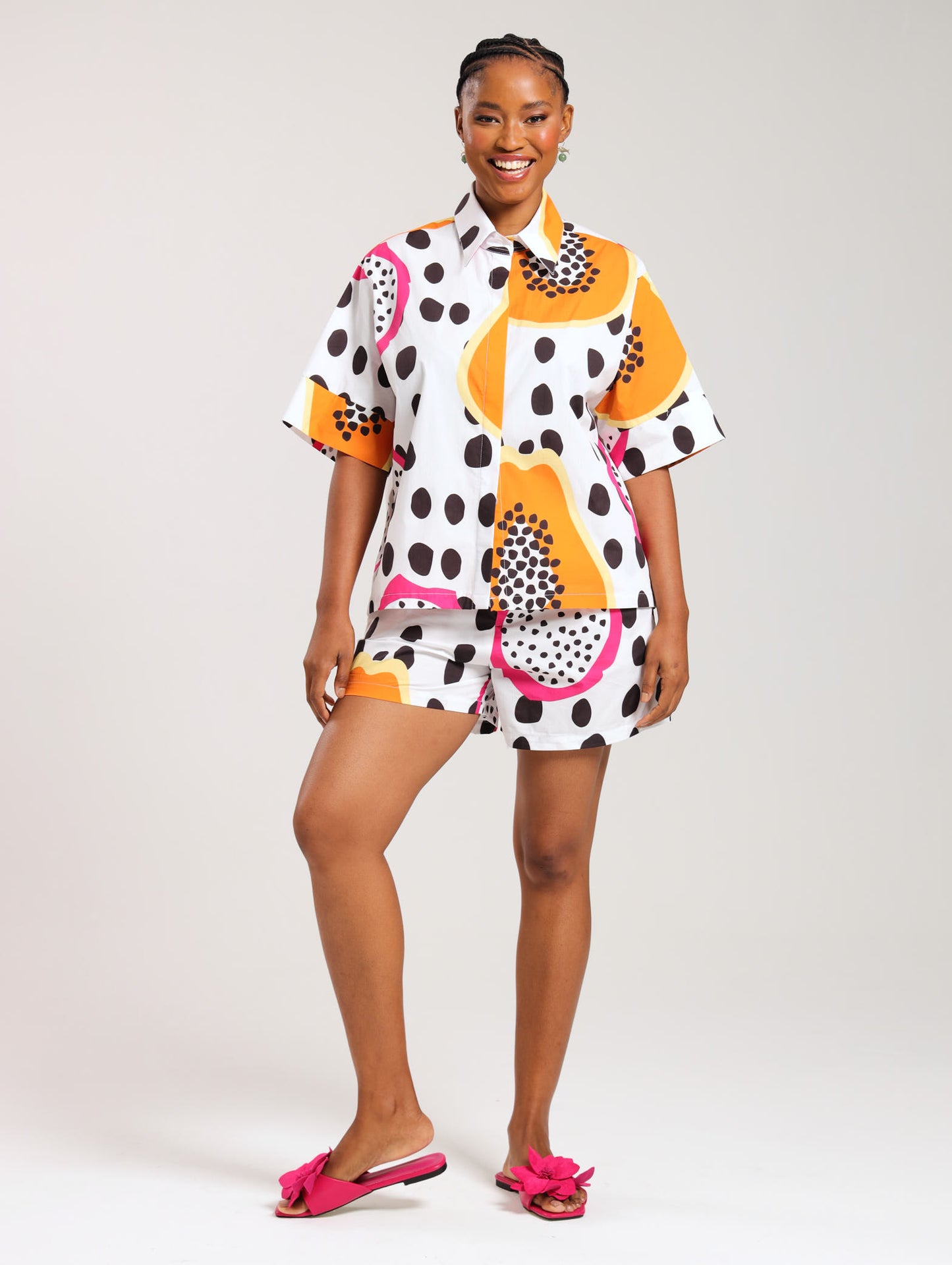 BOXY BOYFRIEND TOP / PAPAYA