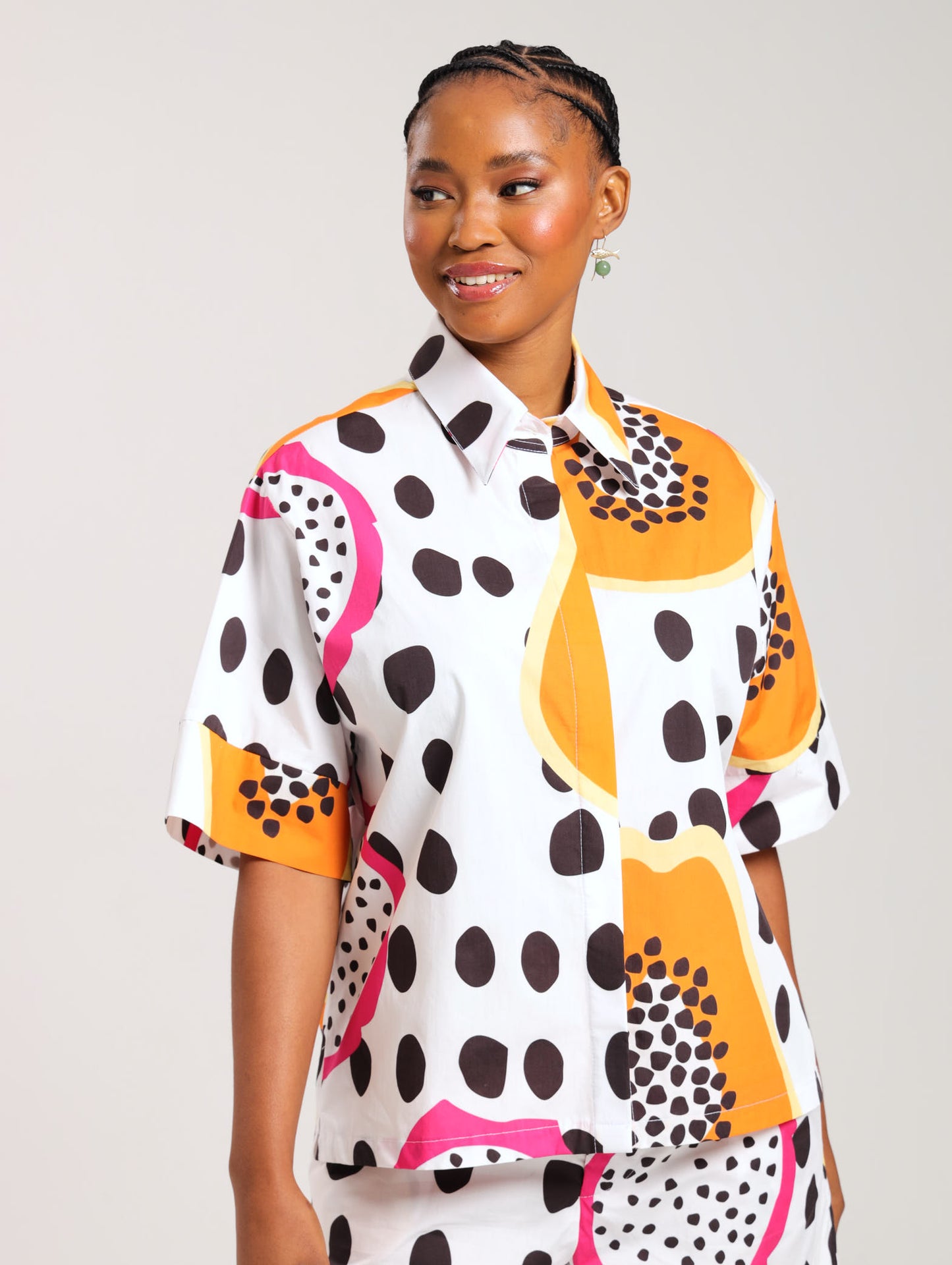 BOXY BOYFRIEND TOP / PAPAYA