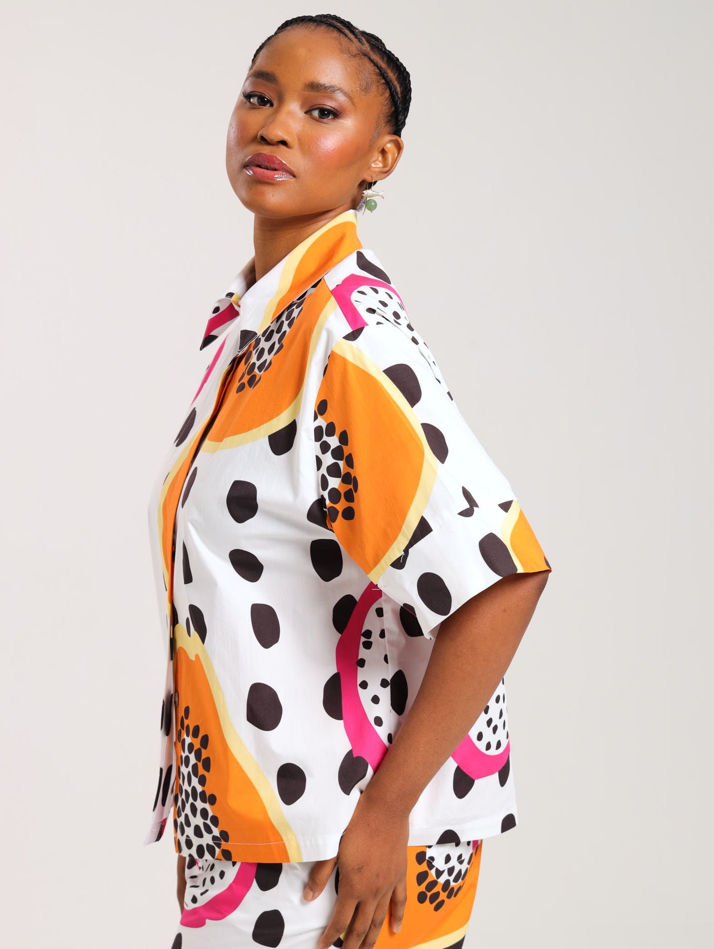 BOXY BOYFRIEND TOP / PAPAYA