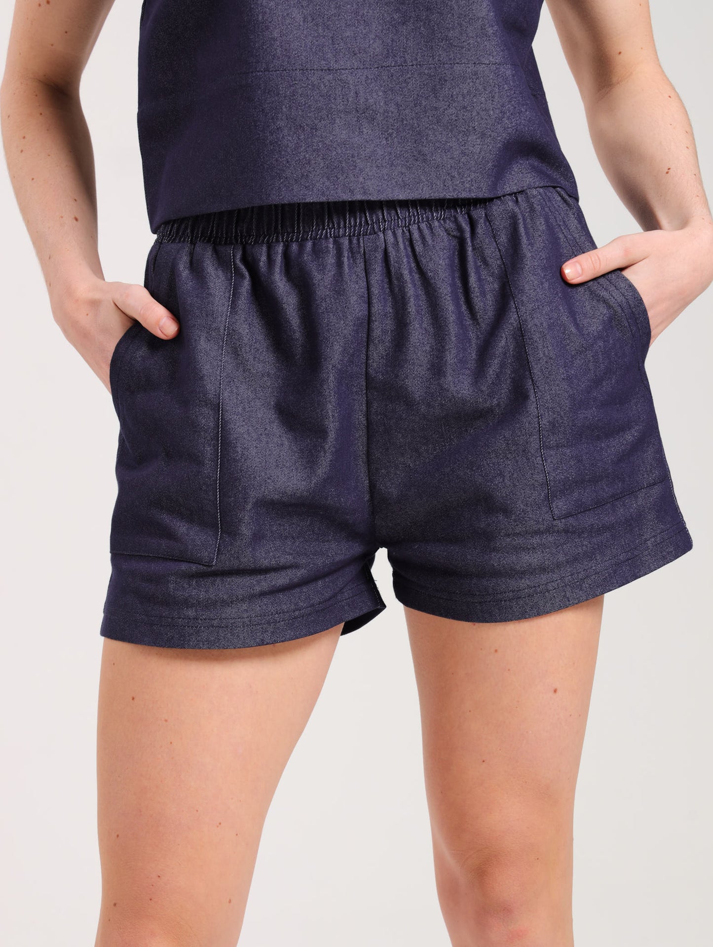 DRAWSTRING SHORTS / DENIM