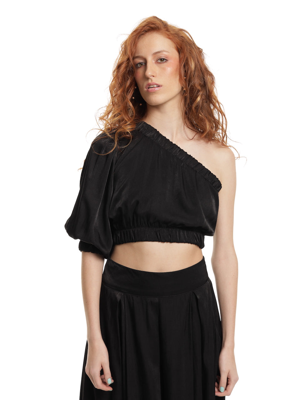OTS PUFF SLEEVE TOP / MIDNIGHT