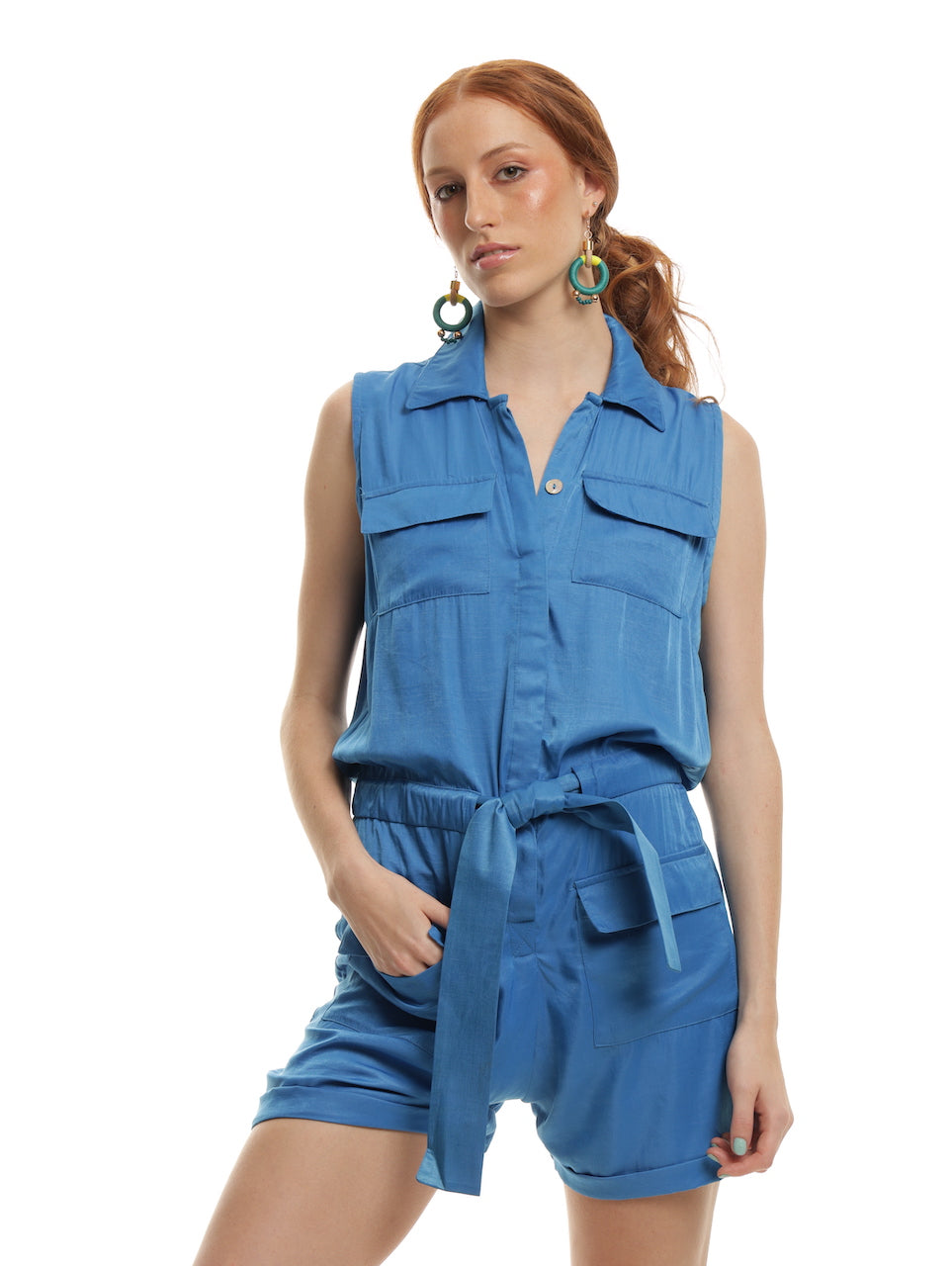 CARGO MIDI JUMPSUIT / SUPERSONIC