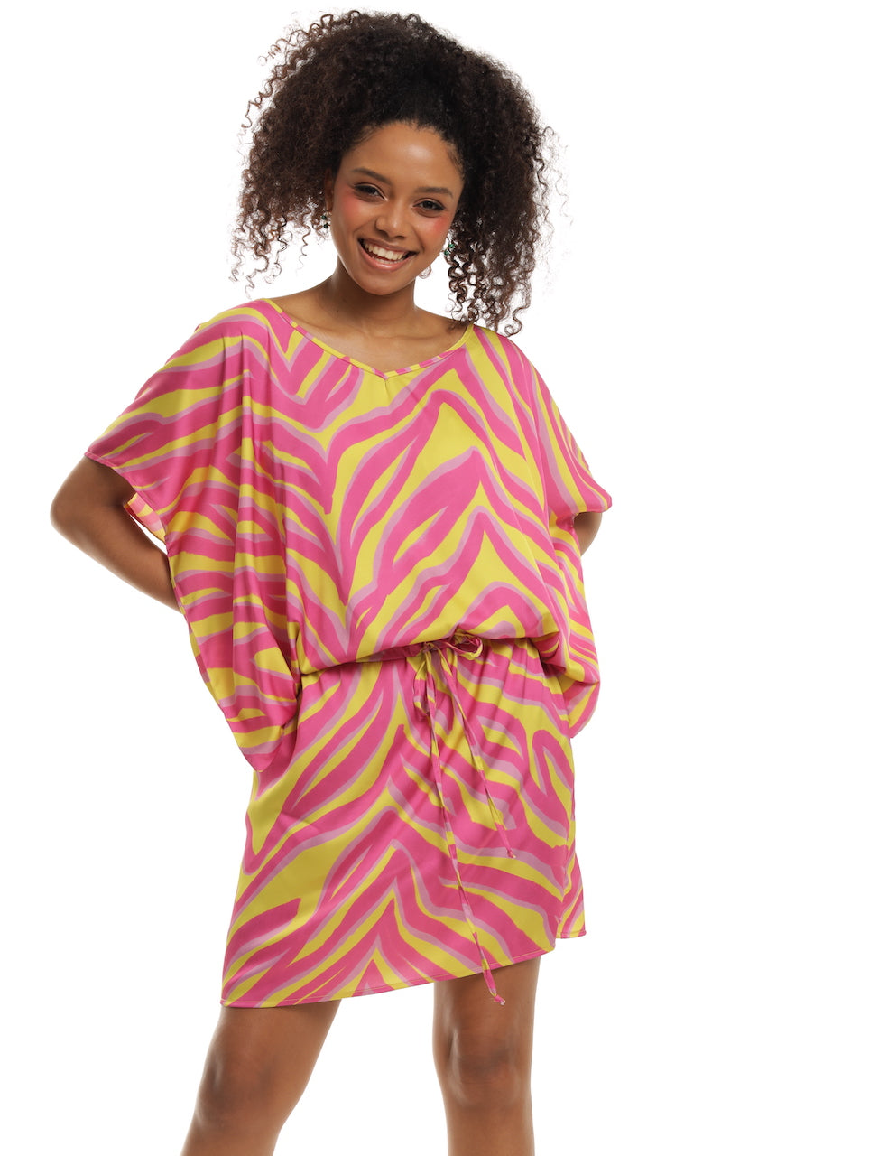 KUTA MIDI DRESS / FUSCHIA ACID TIGER