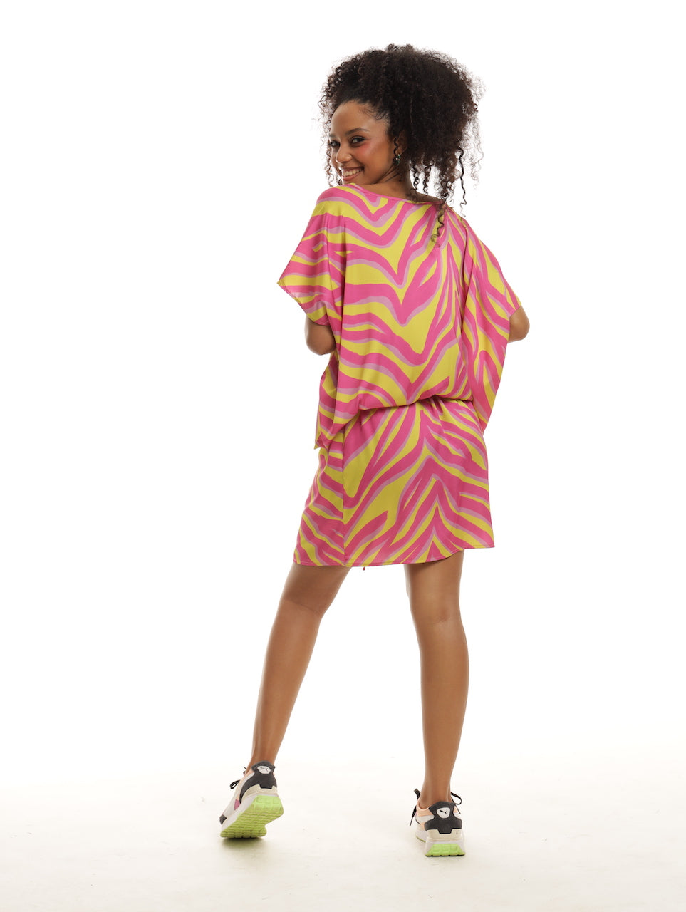 KUTA MIDI DRESS / FUSCHIA ACID TIGER