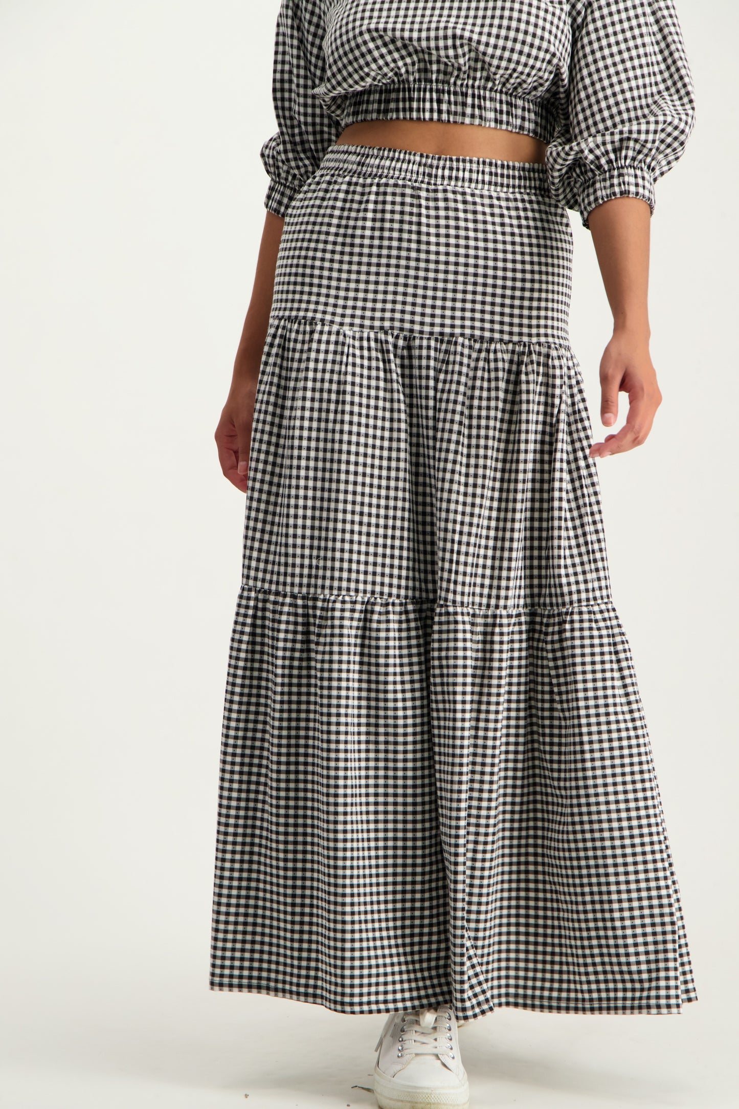 GYPSEY SKIRT / B + W GINGHAM