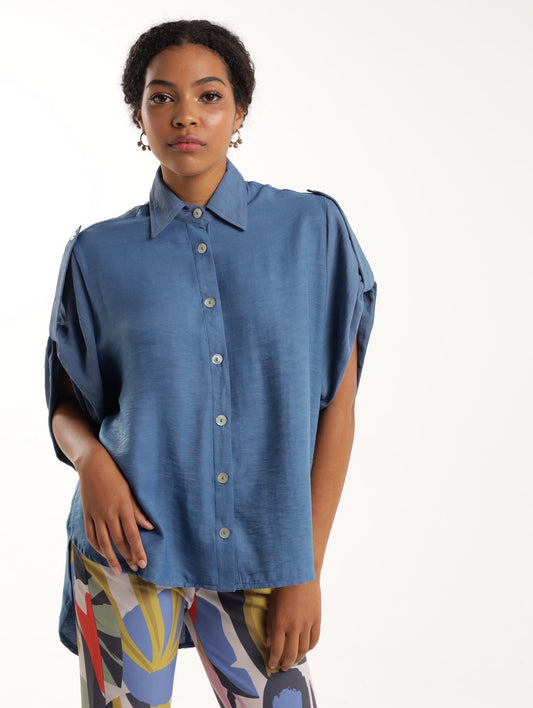 TAB DETAIL TOP / COBALT