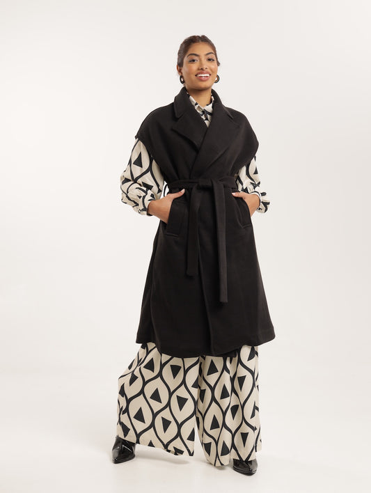 GILET / BLACK MELTON