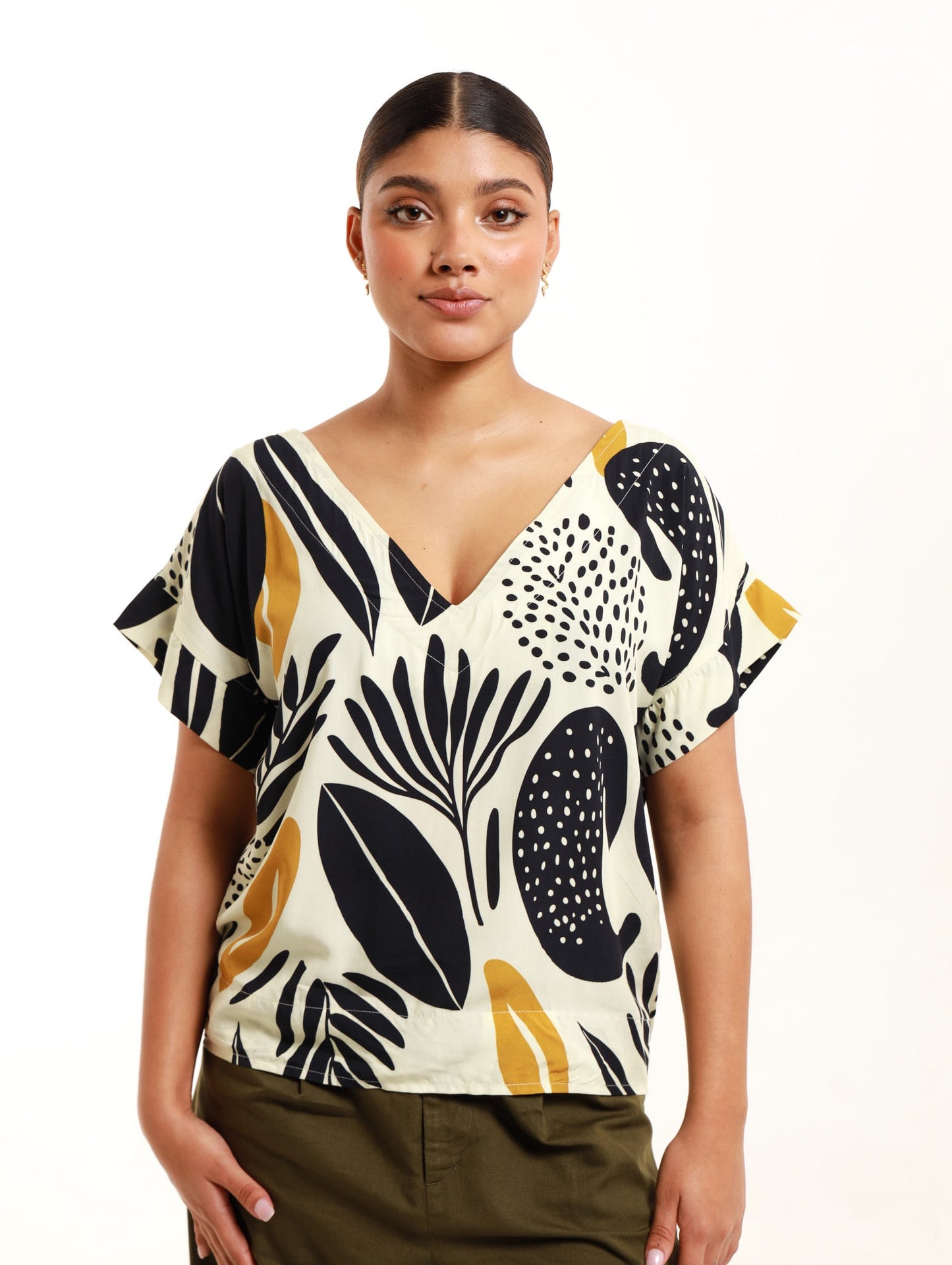 REVERSIBLE BOX TOP / CORAL LEAF