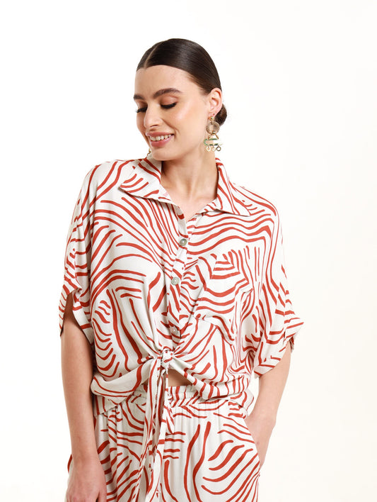 CROPPED BATWING TOP / TERRA WAVE