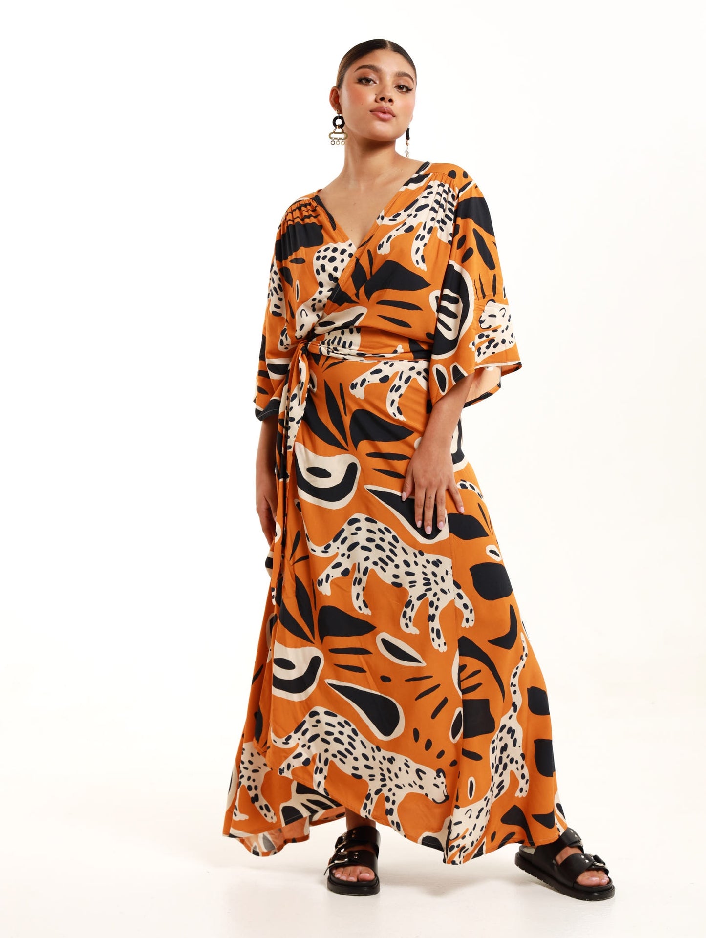 KIMONO MAXI WRAP / WILD CAT