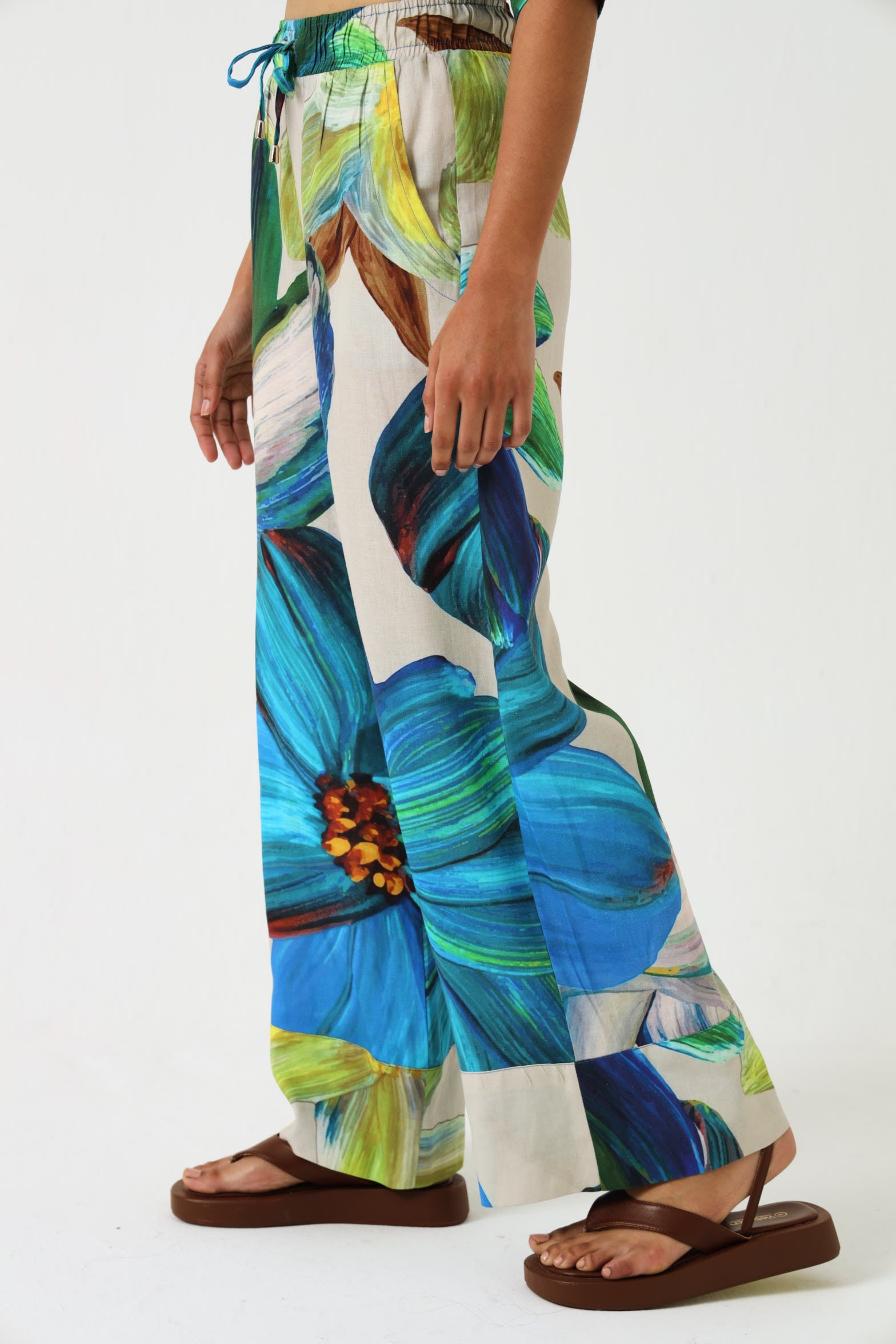 CUFFED DRAWSTRING PANTS / FLORA NOVA