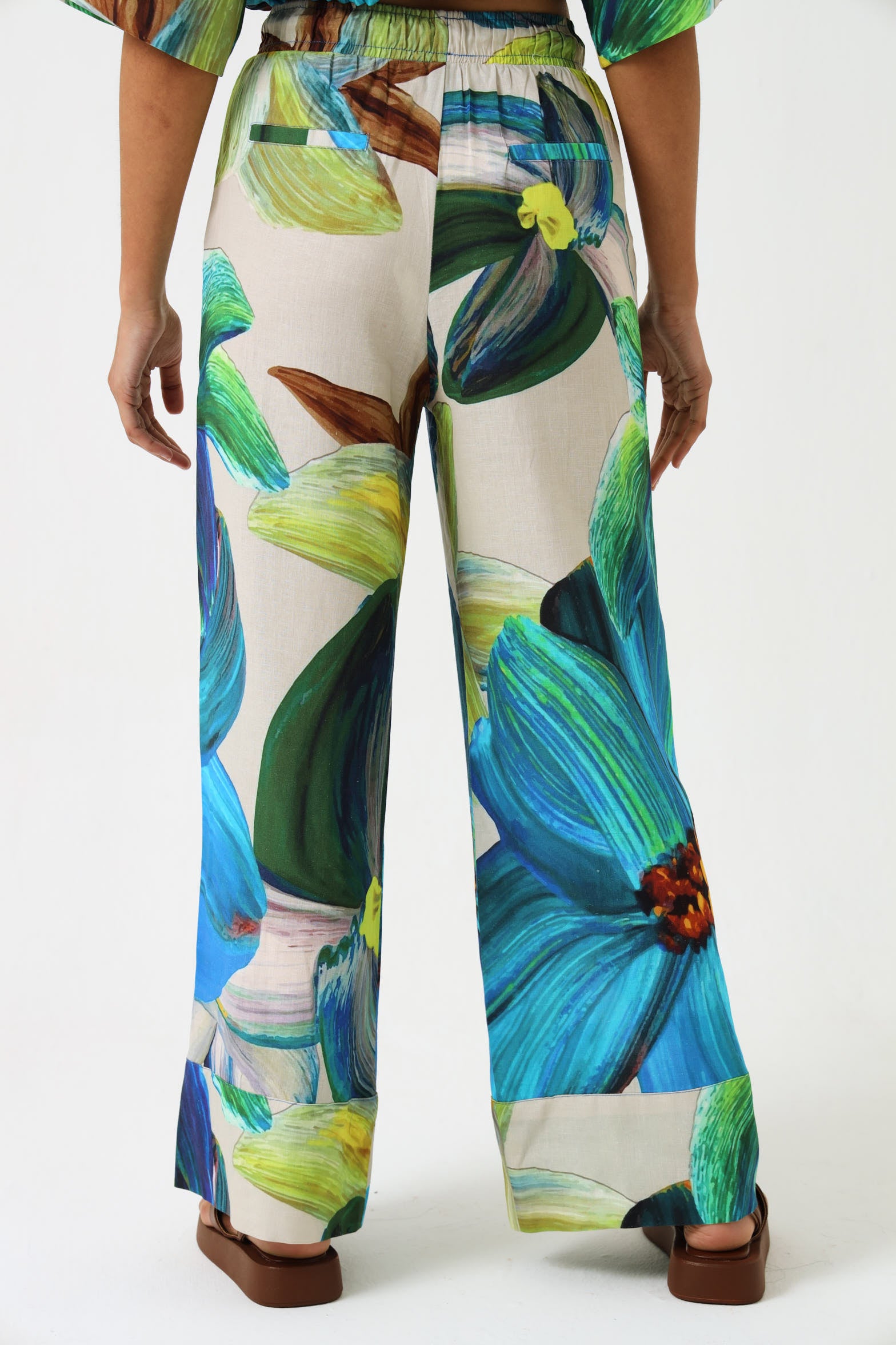 CUFFED DRAWSTRING PANTS / FLORA NOVA