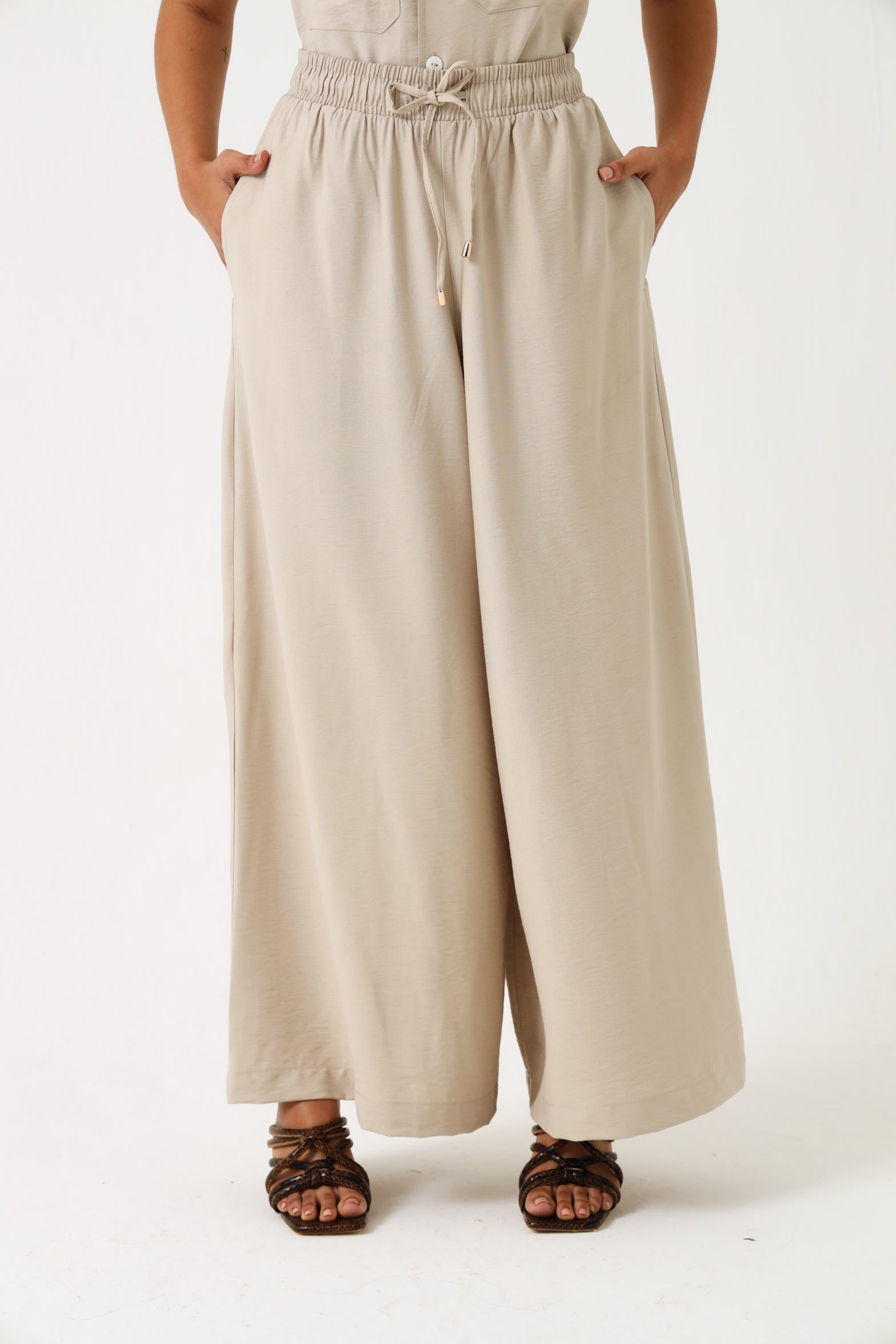 MAXI PALAZZO / OATMEAL