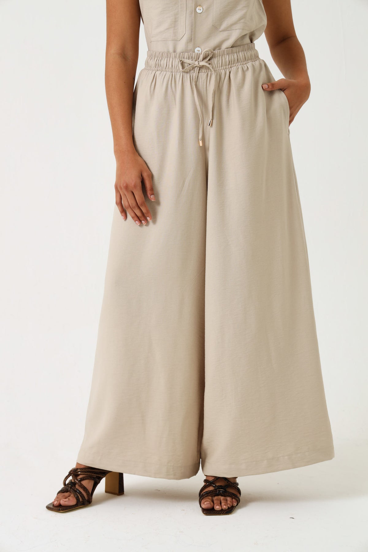 MAXI PALAZZO / OATMEAL