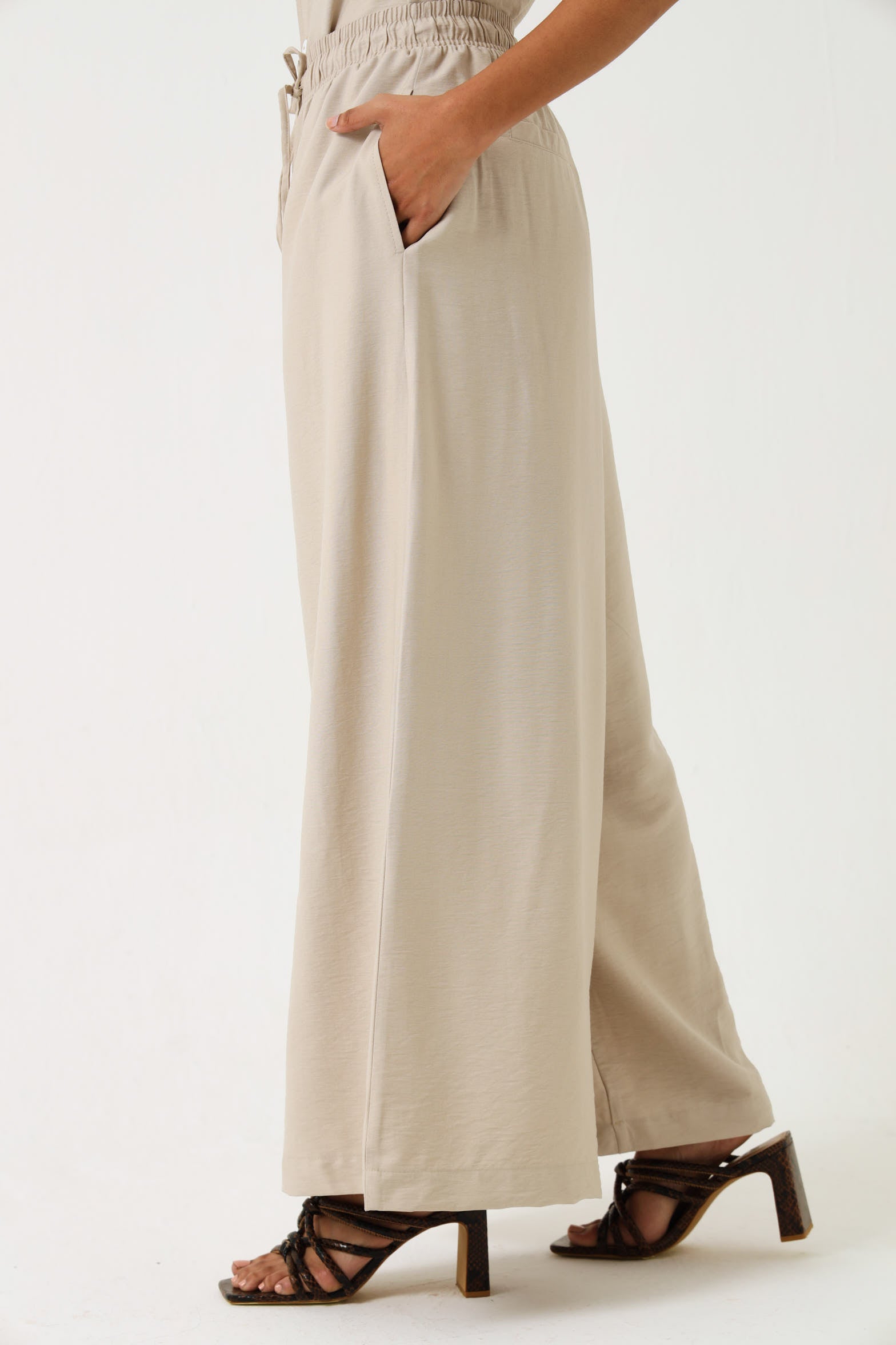 MAXI PALAZZO / OATMEAL