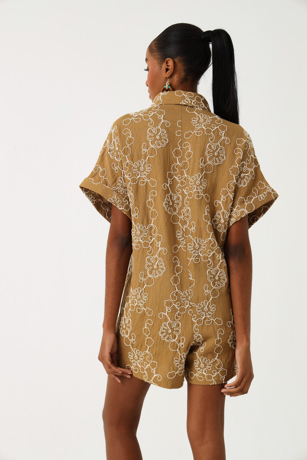 BOXY JUMPSUIT / ROPE FLORAL