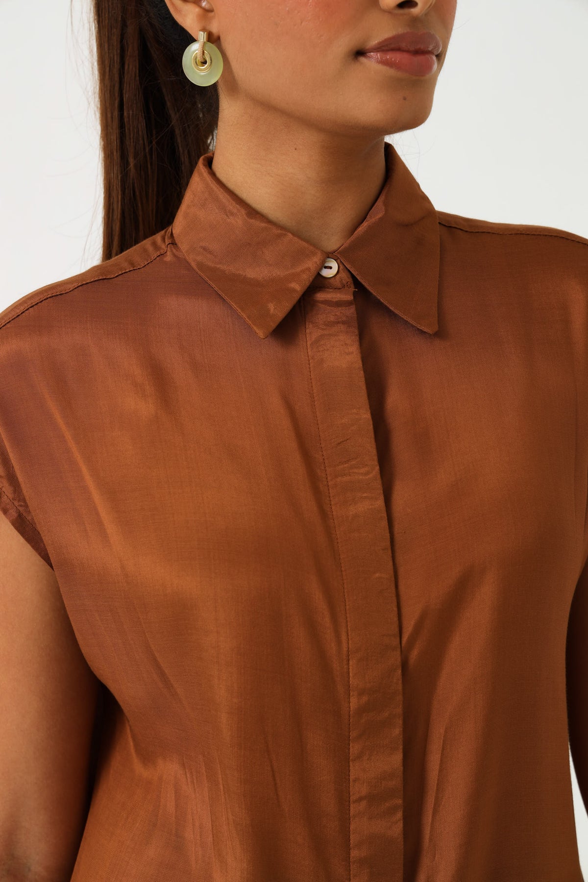 CAPPED SLEEVE TOP / HAZEL