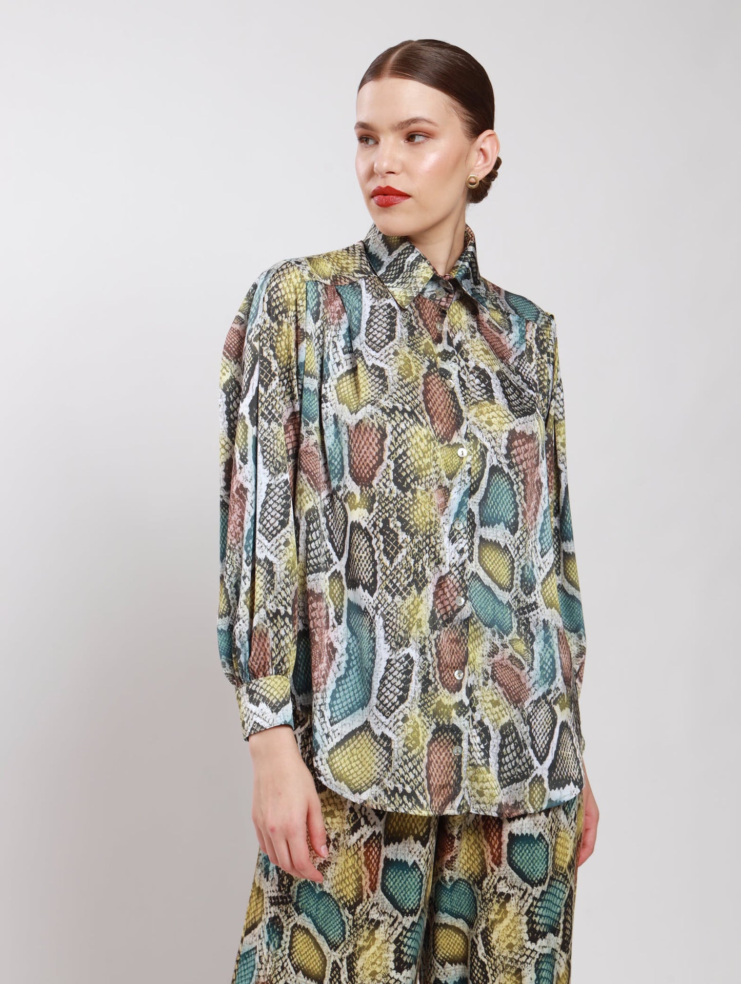 OS BOYFRIEND TOP / TRI-COLOUR SNAKESKIN