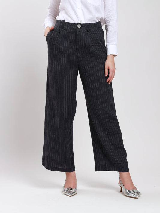 RELAXED PALAZZO / DENIM HERRINGBONE