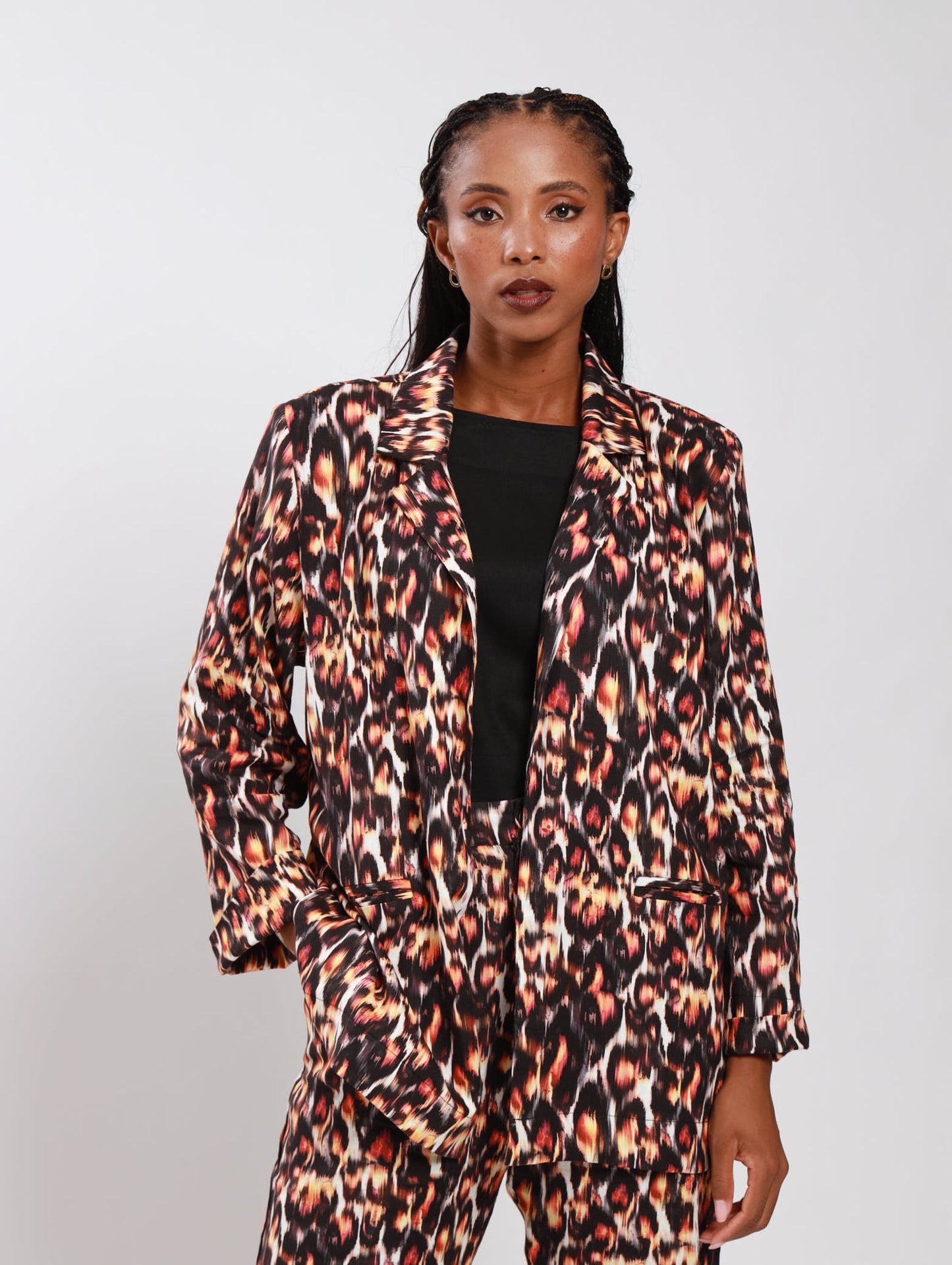 BOYFRIEND BLAZER / ANIMAL SKIN