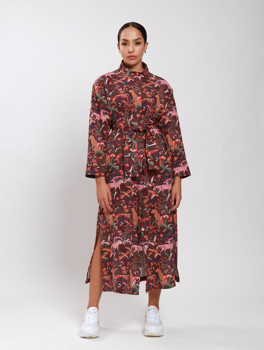 LONGSLEEVE SHIRTDRESS / JUNGLE