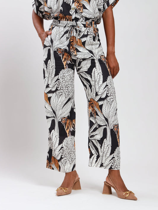 DRAWSTRING PANTS / PALM TIGER